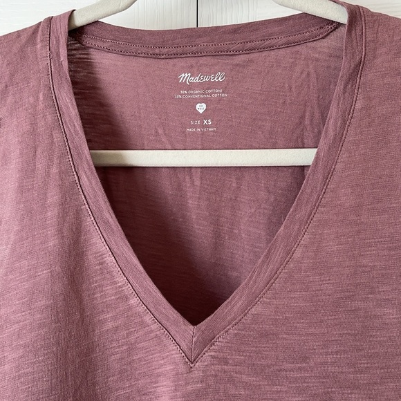 MADEWELL Organic Cotton V-neck Tank Soft Lavender - Picture 3 of 3